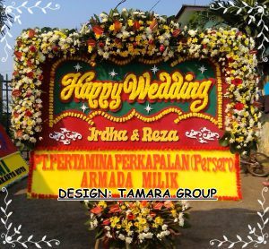 bunga happy wedding depok